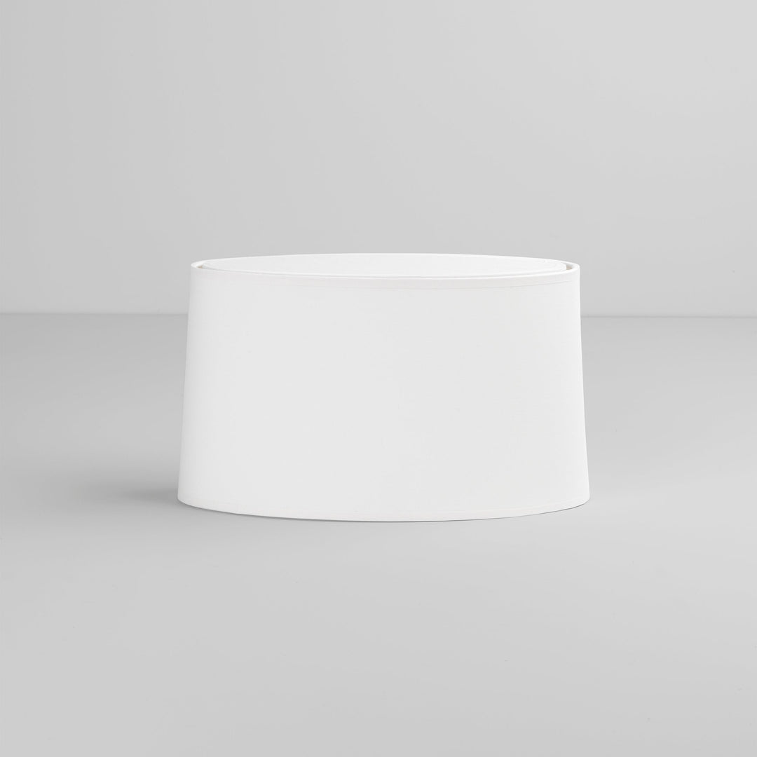White Tapered Oval shade, clean fabric finish visible