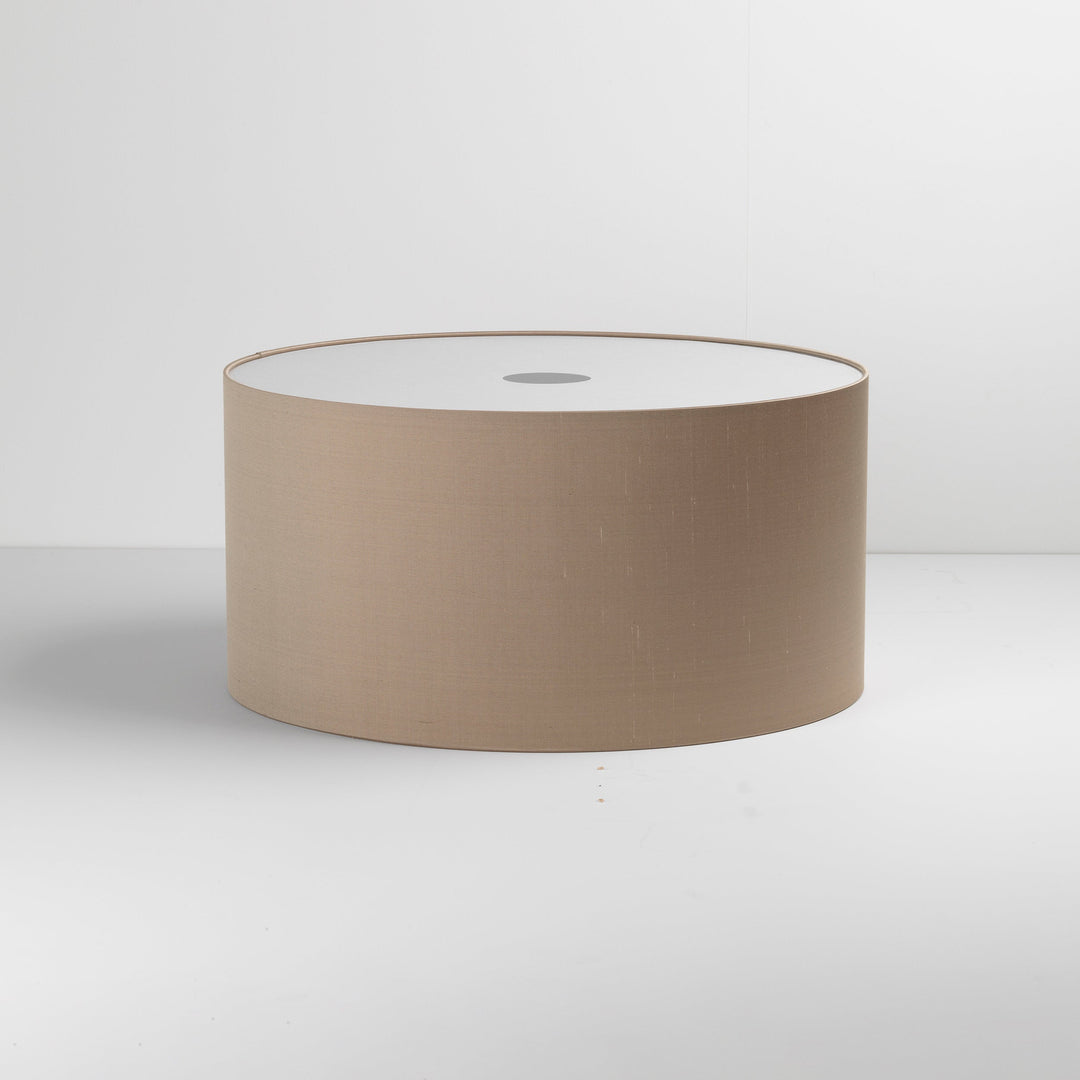 Astro Drum 500 Shade in Oyster silk fabric