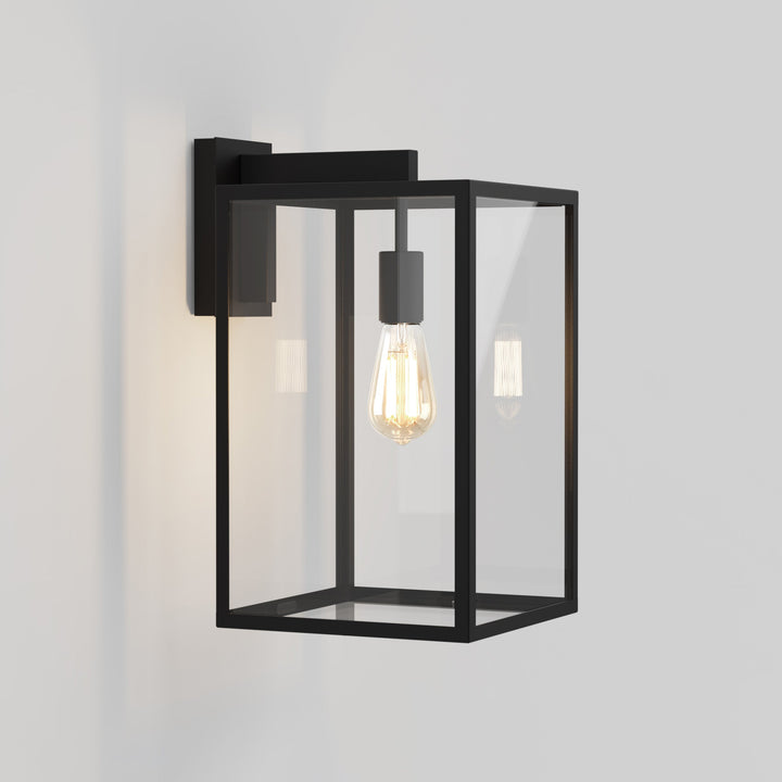 Astro Box Lantern 450 Outdoor Wall Light in Textured Black – Classic Exterior Lighting Fixture