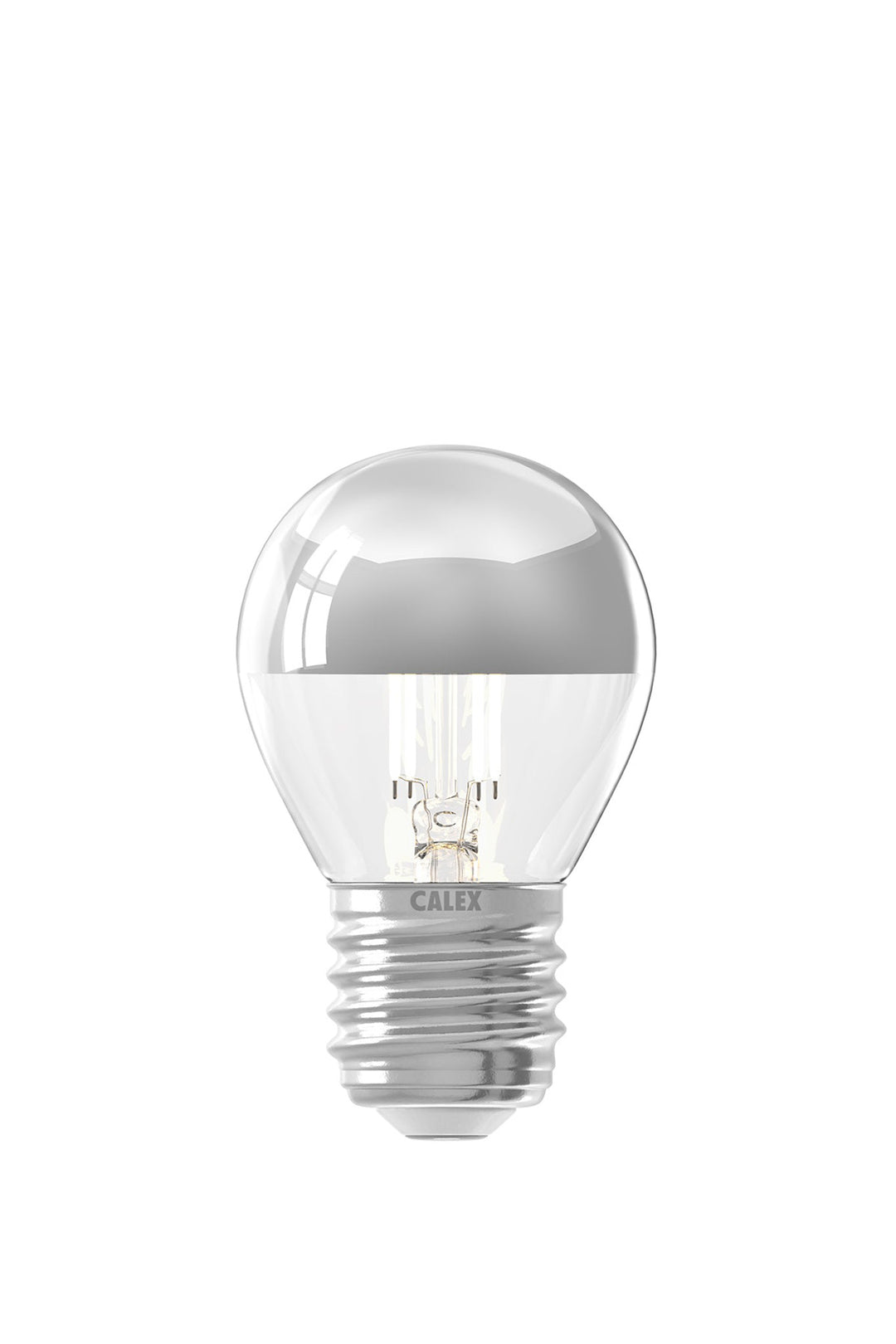 Calex LED Warm Filament Top-Mirror Ball Lamp P45, Chrome, E27, Dimmable 1101001100