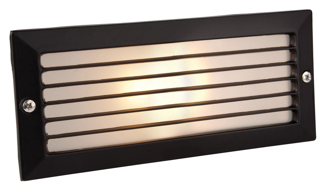 Brick Light - with Louvre Black with Opal Glass - Prisma Lighting