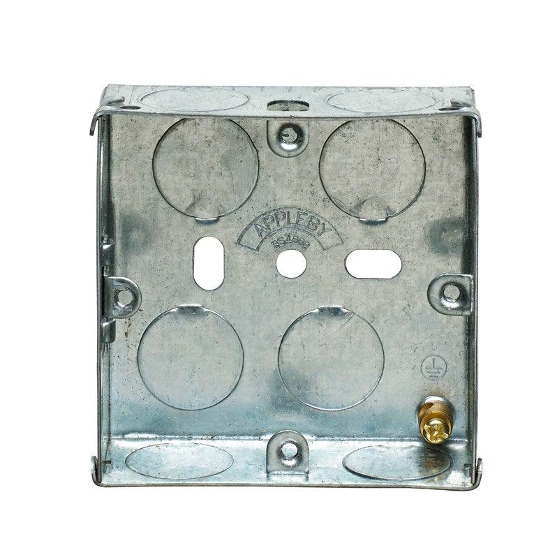 Appleby SB655 Single 25mm Metal Flush Back Box - Prisma Lighting