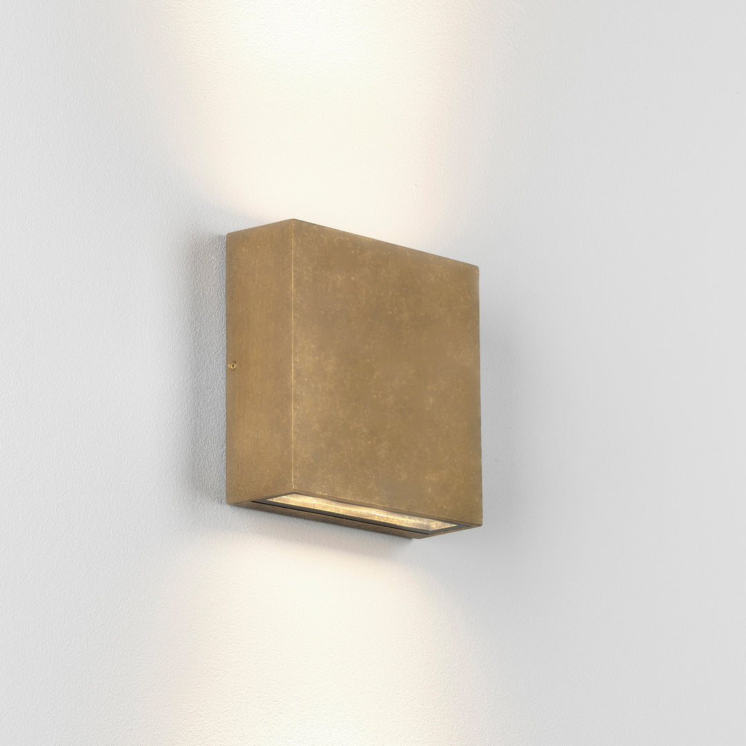 Astro Elis Twin LED Wall Light in Solid Brass finish