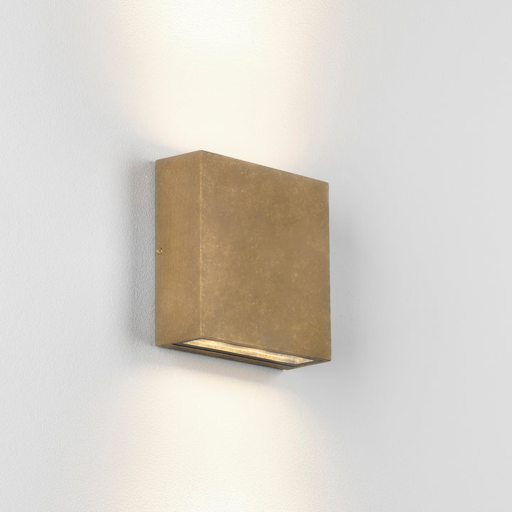 Astro Elis Twin LED Wall Light in Solid Brass finish