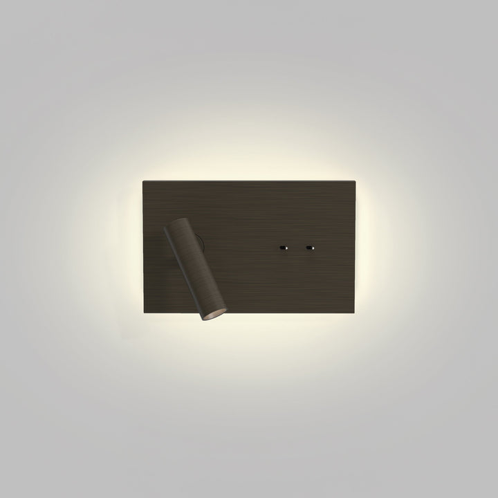 Astro Edge Reader Mini LED Wall Light in Matt Black, with adjustable spotlight and ambient light