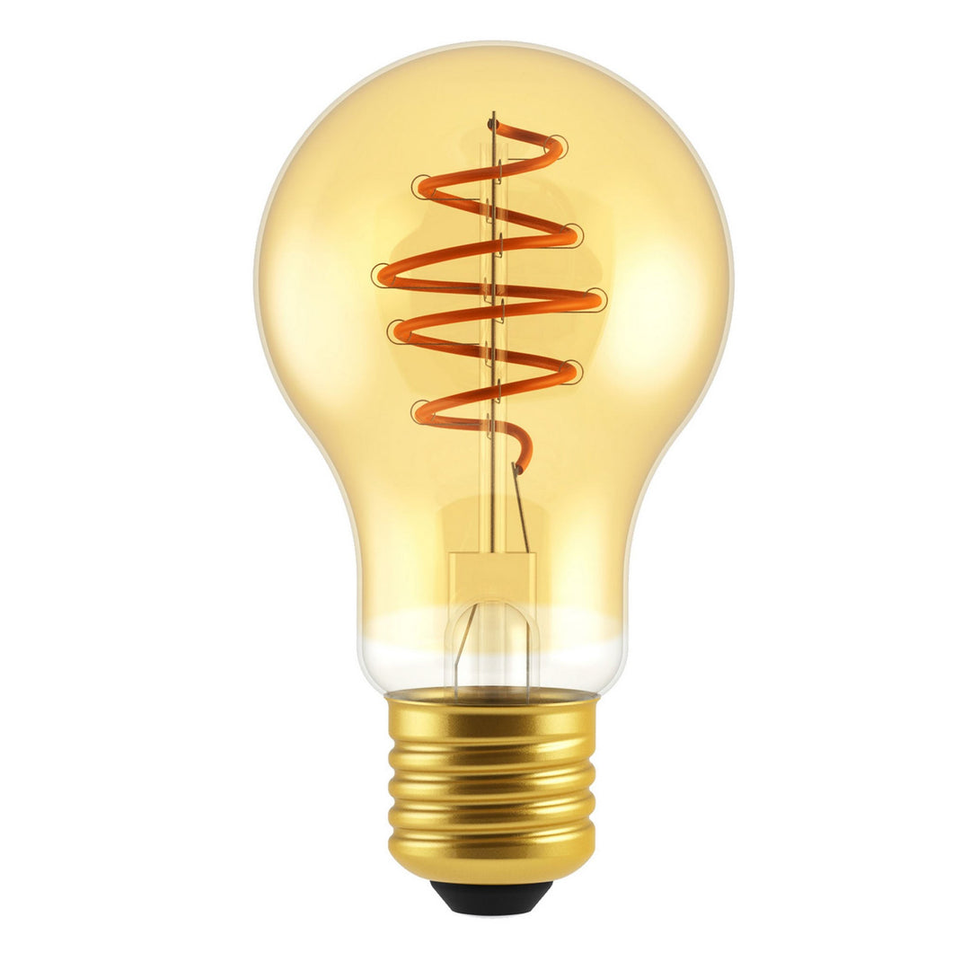 Nordlux Deco E27 A60 Spiral Dimmable LED Light Bulb – Gold Finish with Warm Light 2080022758