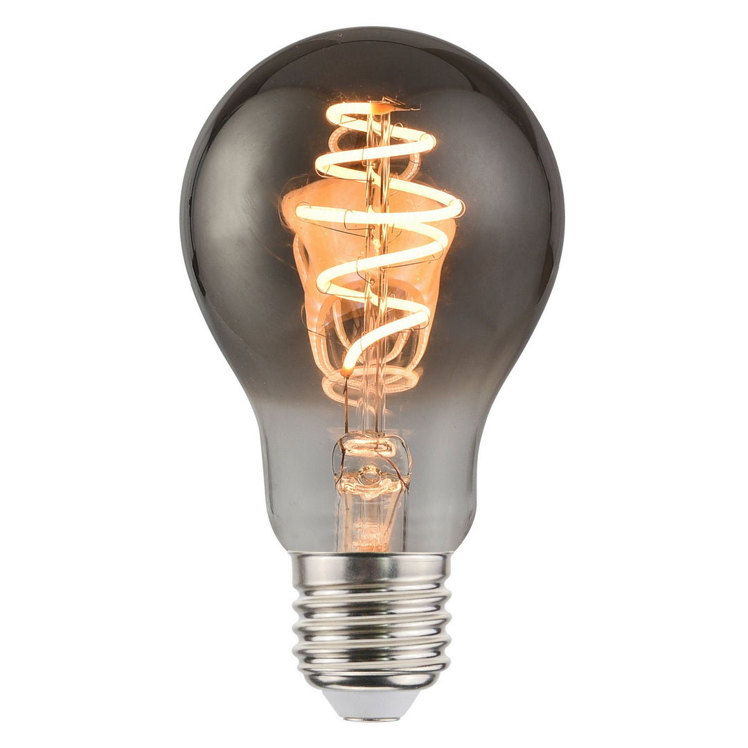 Nordlux Deco E27 A60 Spiral Dimmable LED Light Bulb – Smoked Glass Finish with Very Warm Light 2080032747