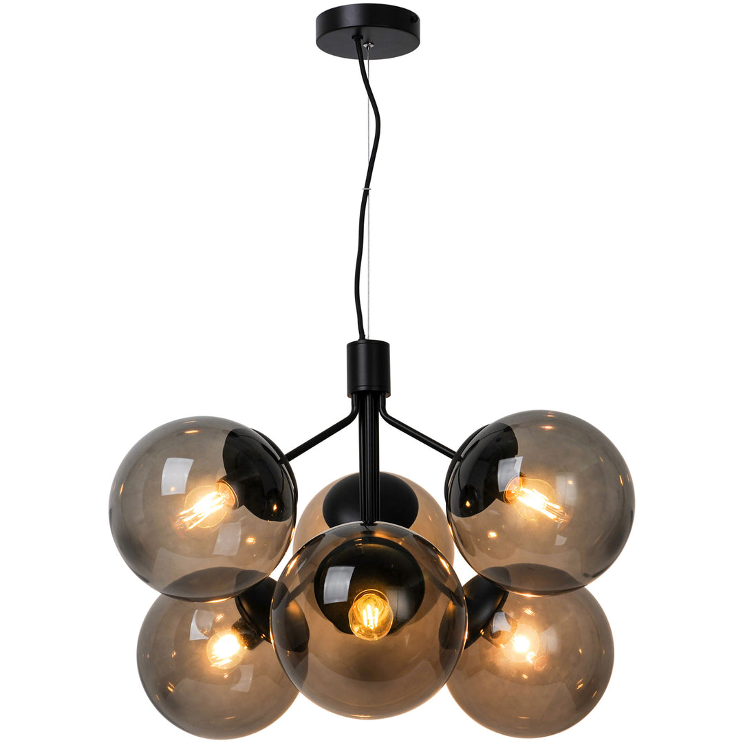Ivona | 6-Pendant | Black Pendant Light Black