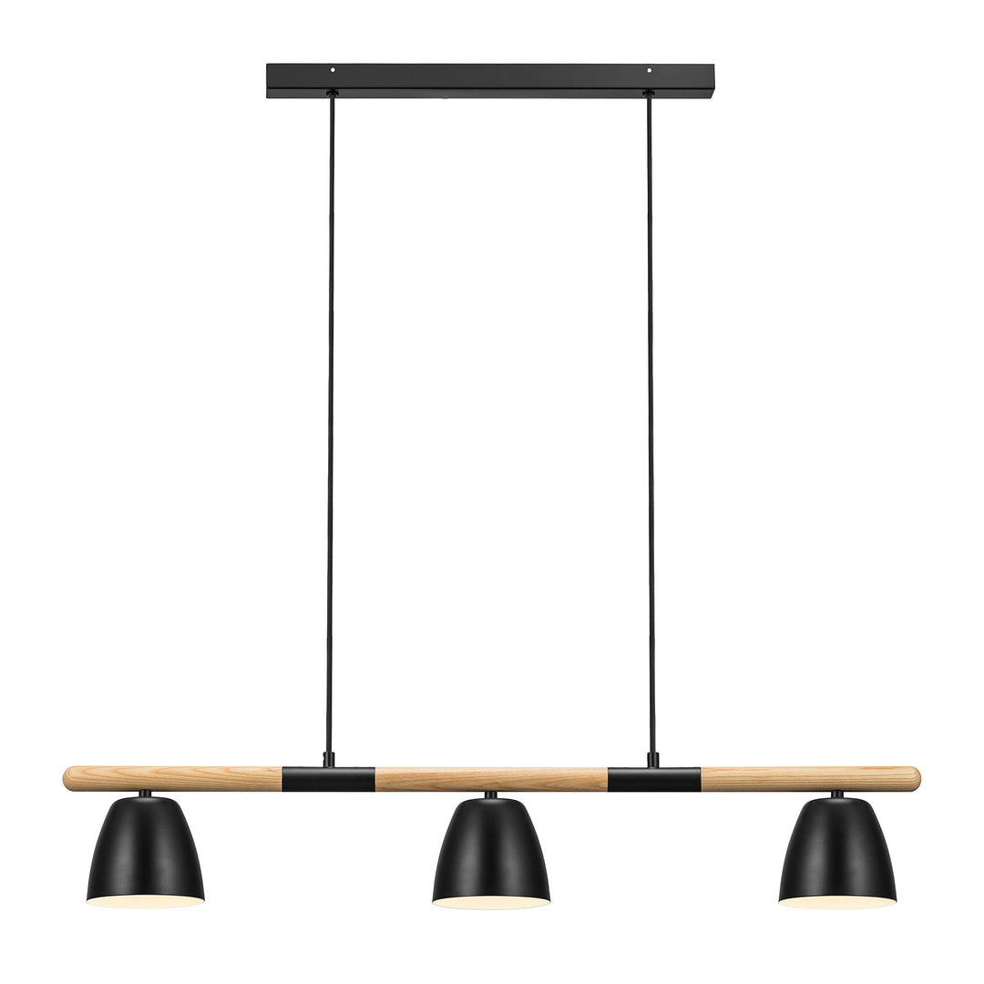 Theo | 3-Pendant | Black Pendant Light Black