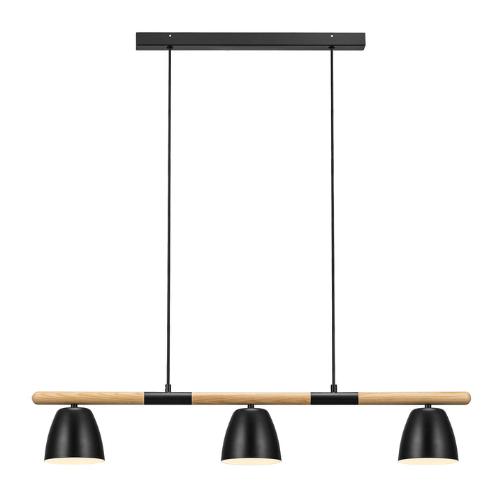 Theo | 3-Pendant | Black Pendant Light Black