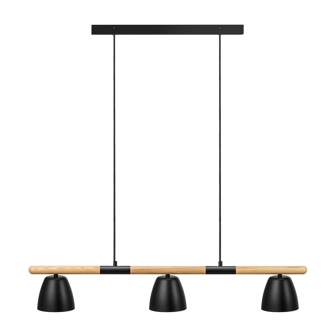 Theo | 3-Pendant | Black Pendant Light Black