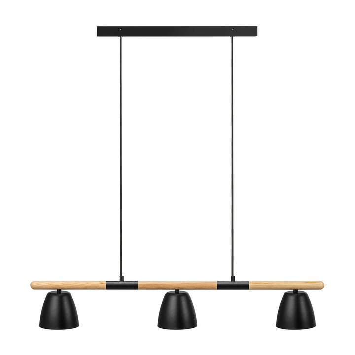 Theo | 3-Pendant | Black Pendant Light Black