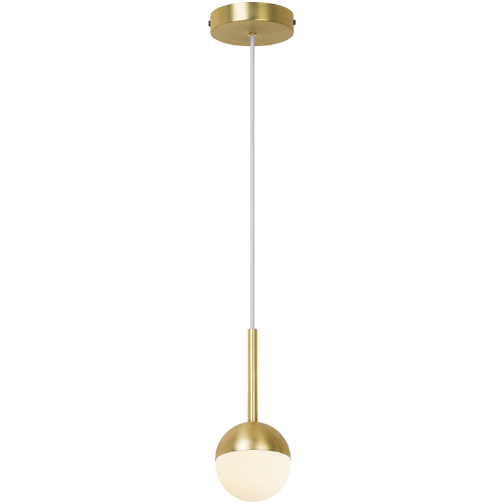 Contina | Pen. | Brass/Opalw. Pendant Light Brass