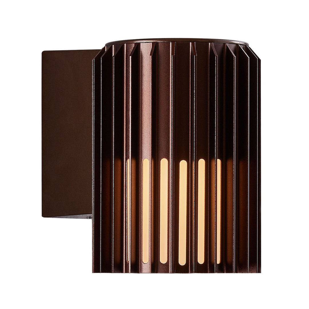 Nordlux Aludra Wall Light – Compact Outdoor Fixture in Seaside Brown Metallic 2118011261