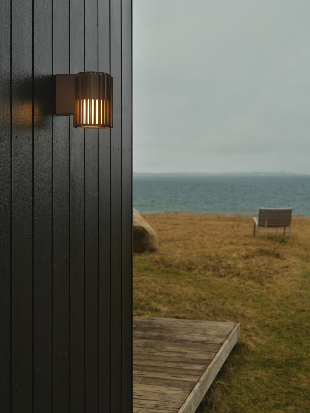Nordlux Aludra Wall Light – Compact Outdoor Fixture in Seaside Brown Metallic 2118011261
