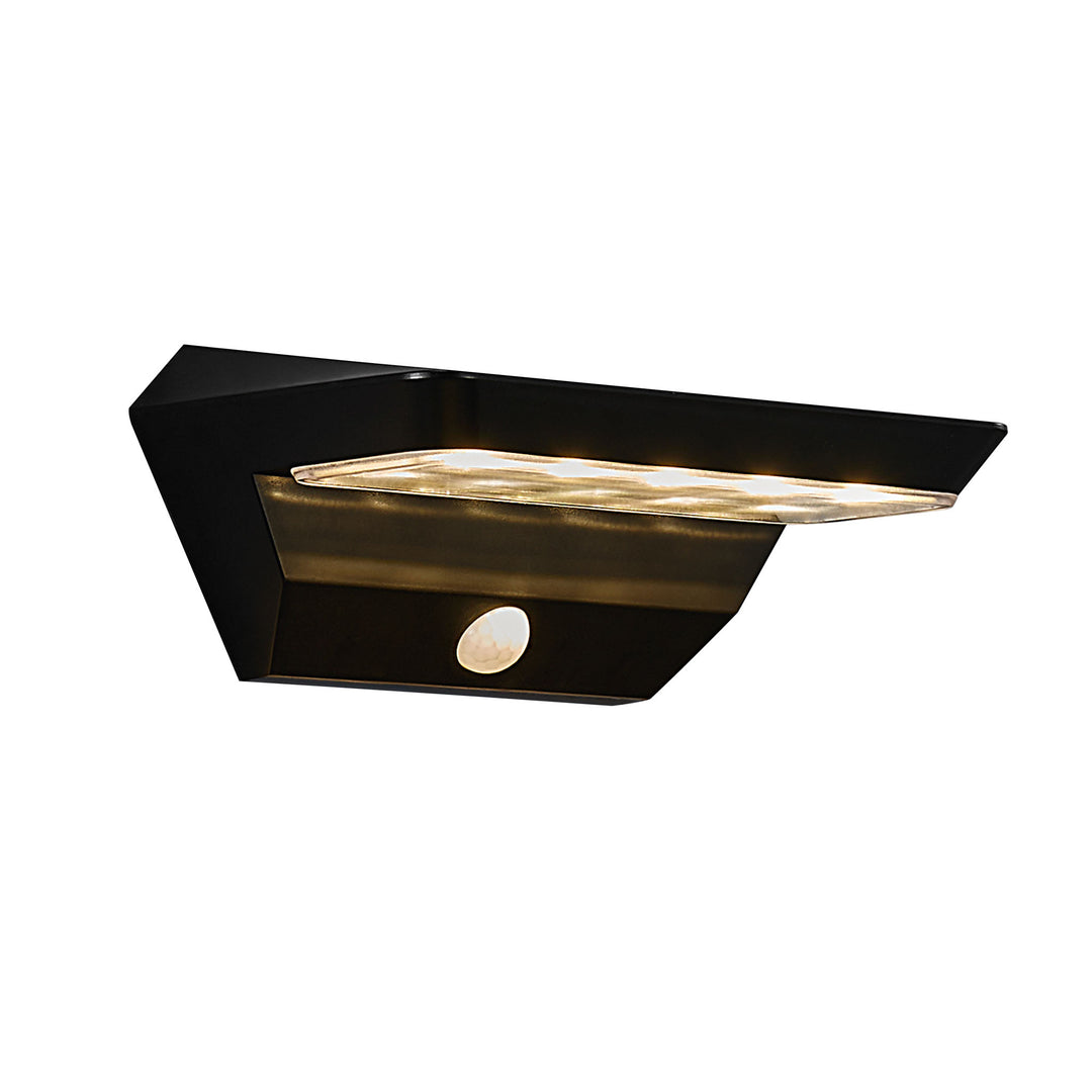 Agena | Wall | Solar | Black Wall Light Black