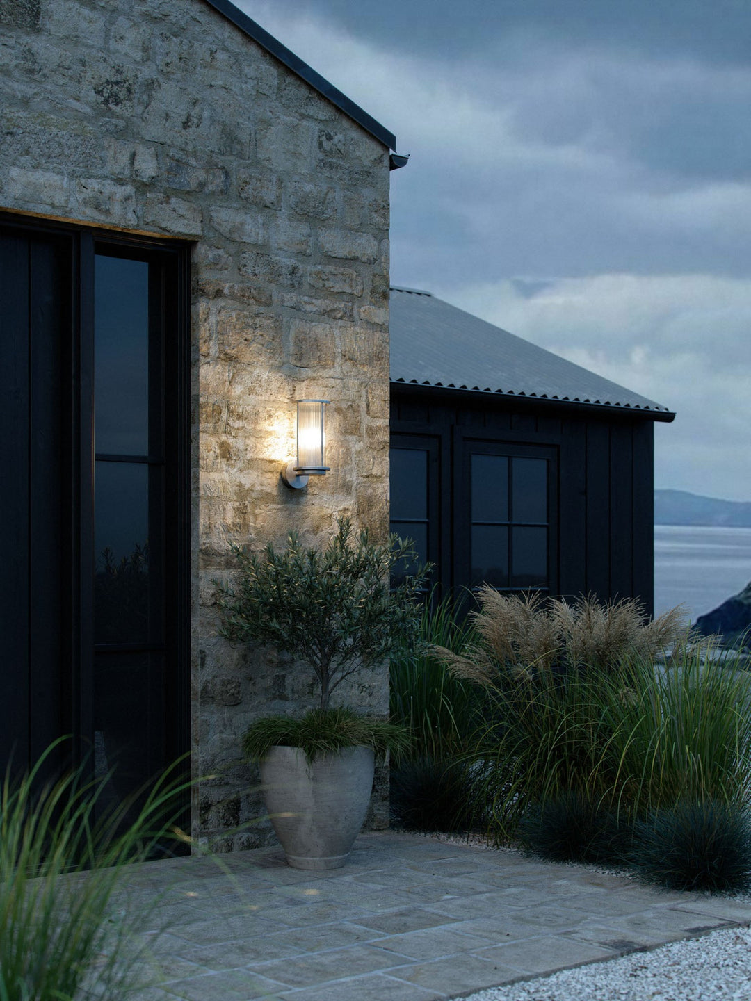 Linton Wall Light Galvanized | Coastal Outdoor Lantern | E27 Dimmable 2218281031