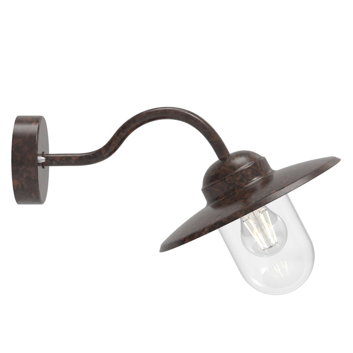Luxembourg Wall Light Rust | Classic Outdoor Lantern | E27 Dimmable 22671009