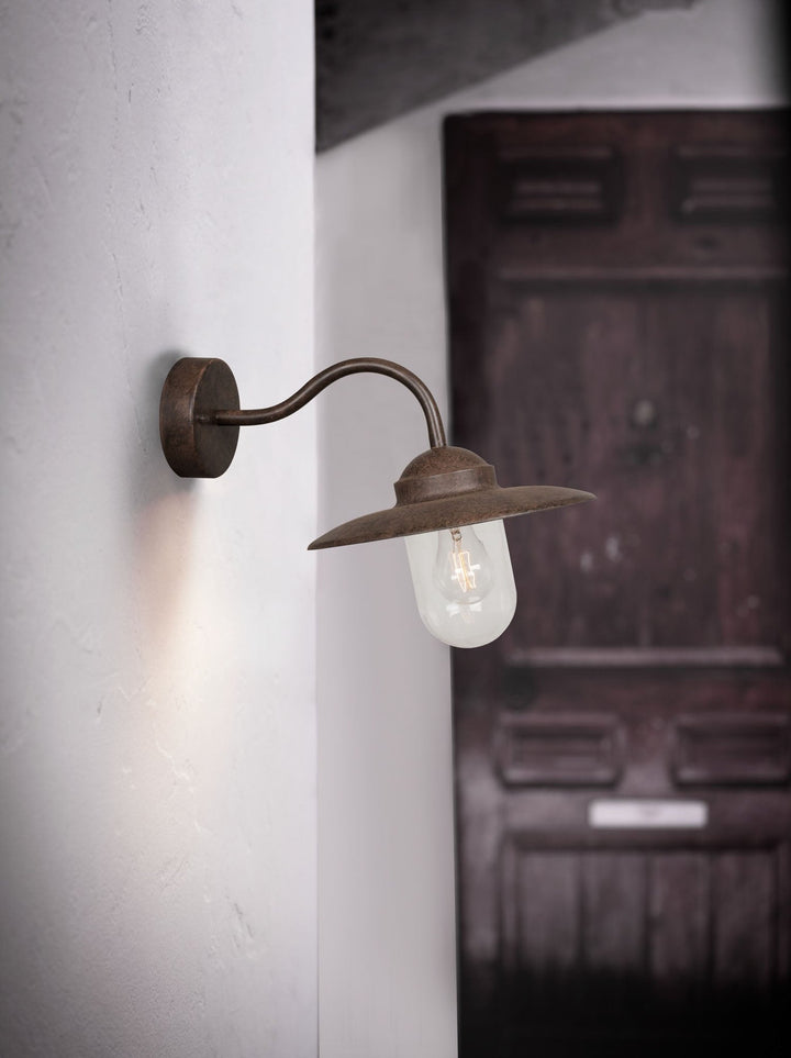 Luxembourg Wall Light Rust | Classic Outdoor Lantern | E27 Dimmable 22671009