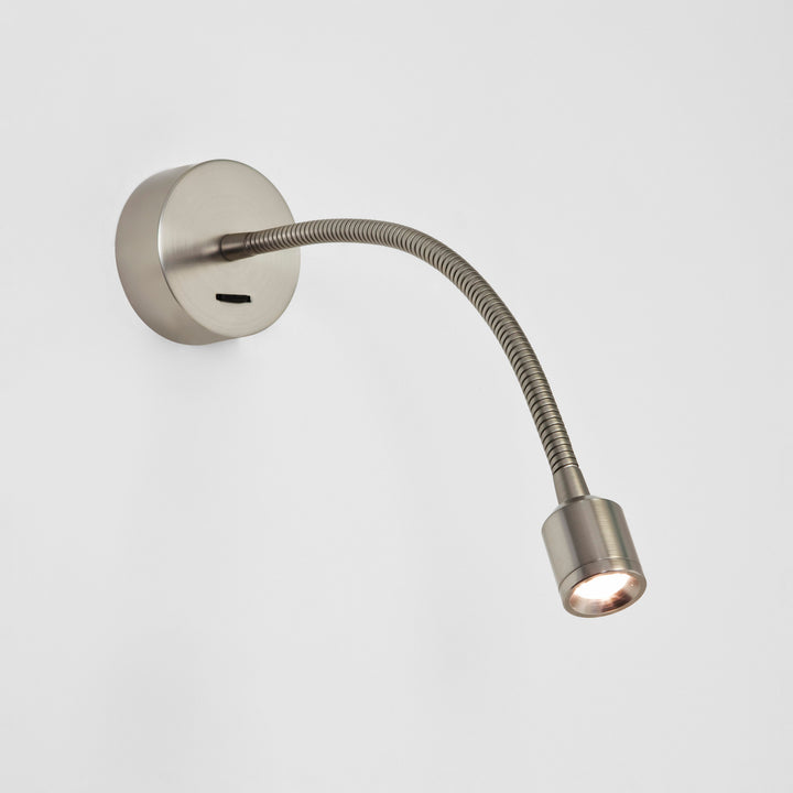 Astro Fosso Switched LED Reading Light in Matt Nickel finish