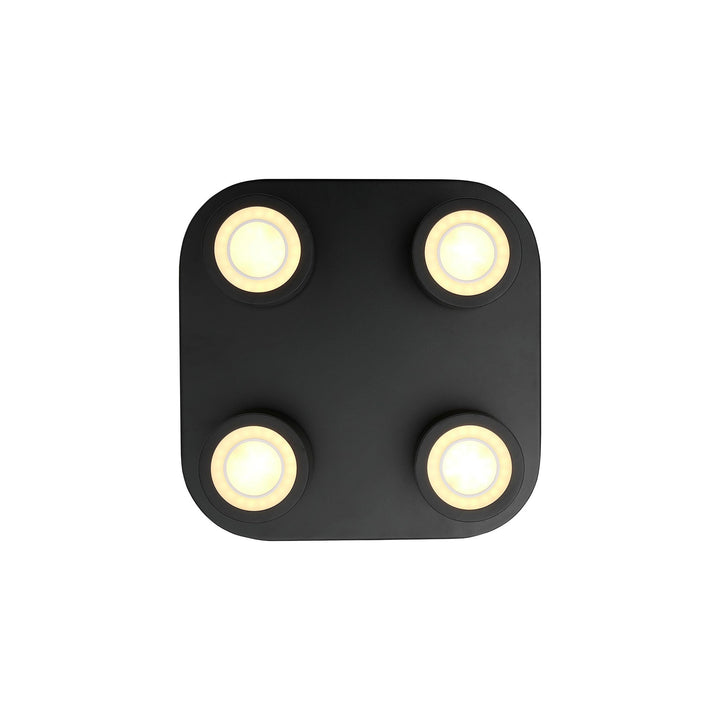 Nordlux Clyde 4-Spot Ceiling Light – Adjustable Scandinavian Design with Moodmaker™ Function in Black 2412256003