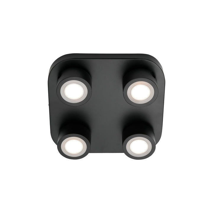 Nordlux Clyde 4-Spot Ceiling Light – Adjustable Scandinavian Design with Moodmaker™ Function in Black 2412256003
