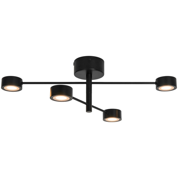 Nordlux Clyde Flex 4-Rail Spot Light – Adjustable Scandinavian Design with Moodmaker™ Function in Black 2412260103