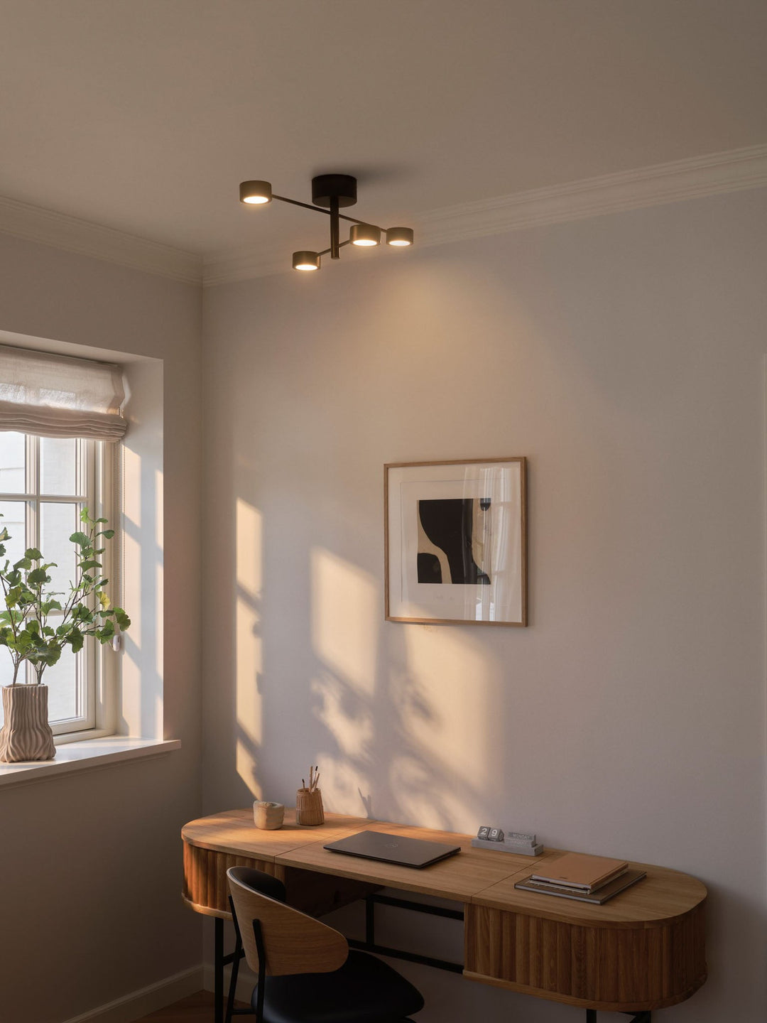 Nordlux Clyde Flex 4-Rail Spot Light – Adjustable Scandinavian Design with Moodmaker™ Function in Black 2412260103