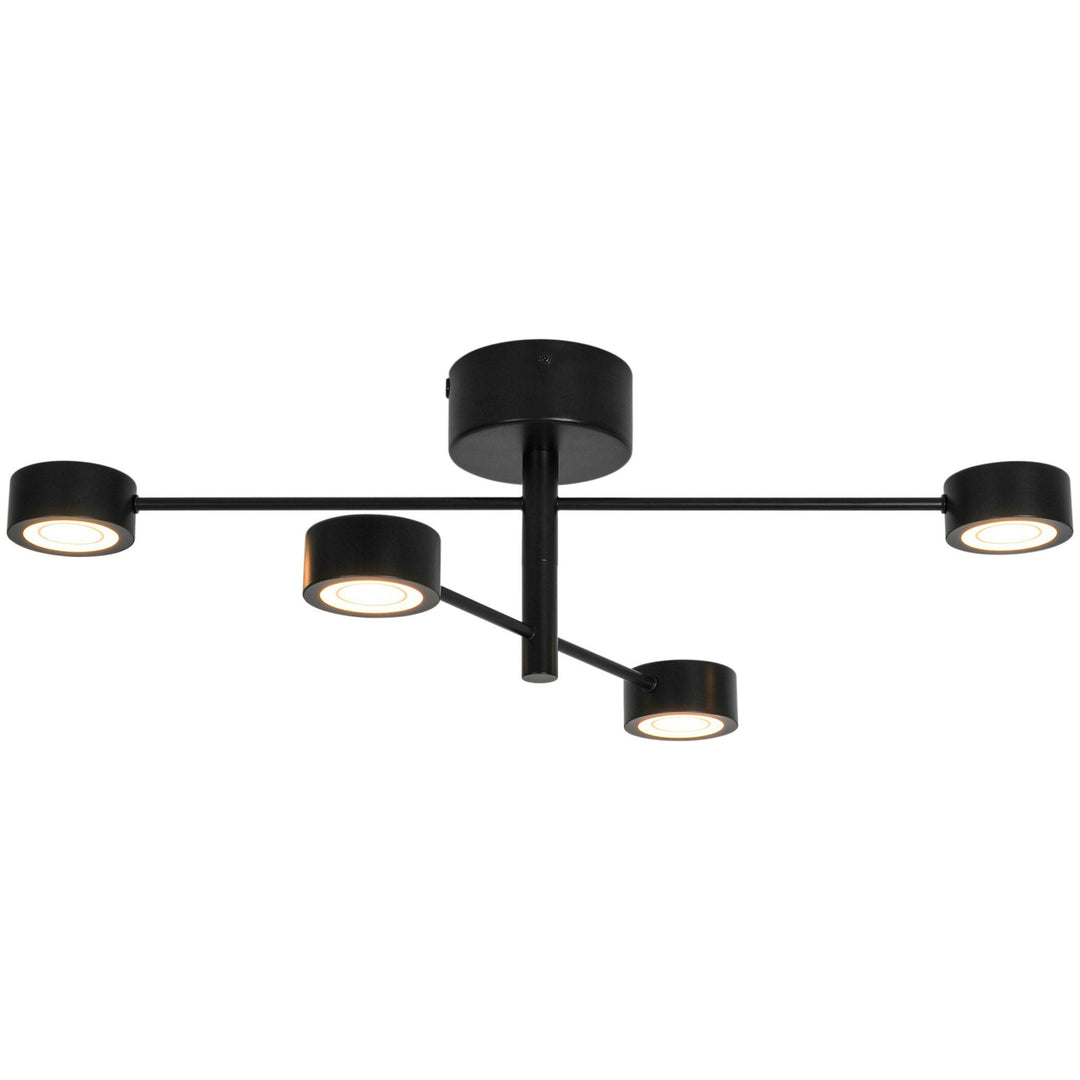 Nordlux Clyde Flex 4-Rail Spot Light – Adjustable Scandinavian Design with Moodmaker™ Function in Black 2412260103