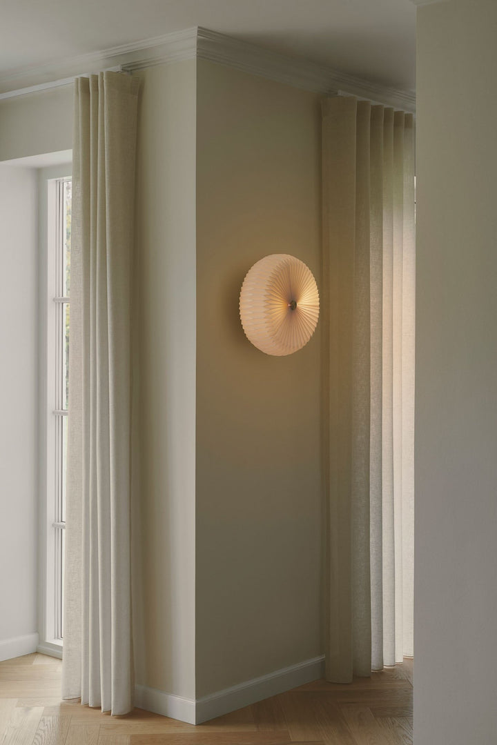 Nordlux Belloy 40 Ceiling Light – Retro Pleated Design in White 2412456001