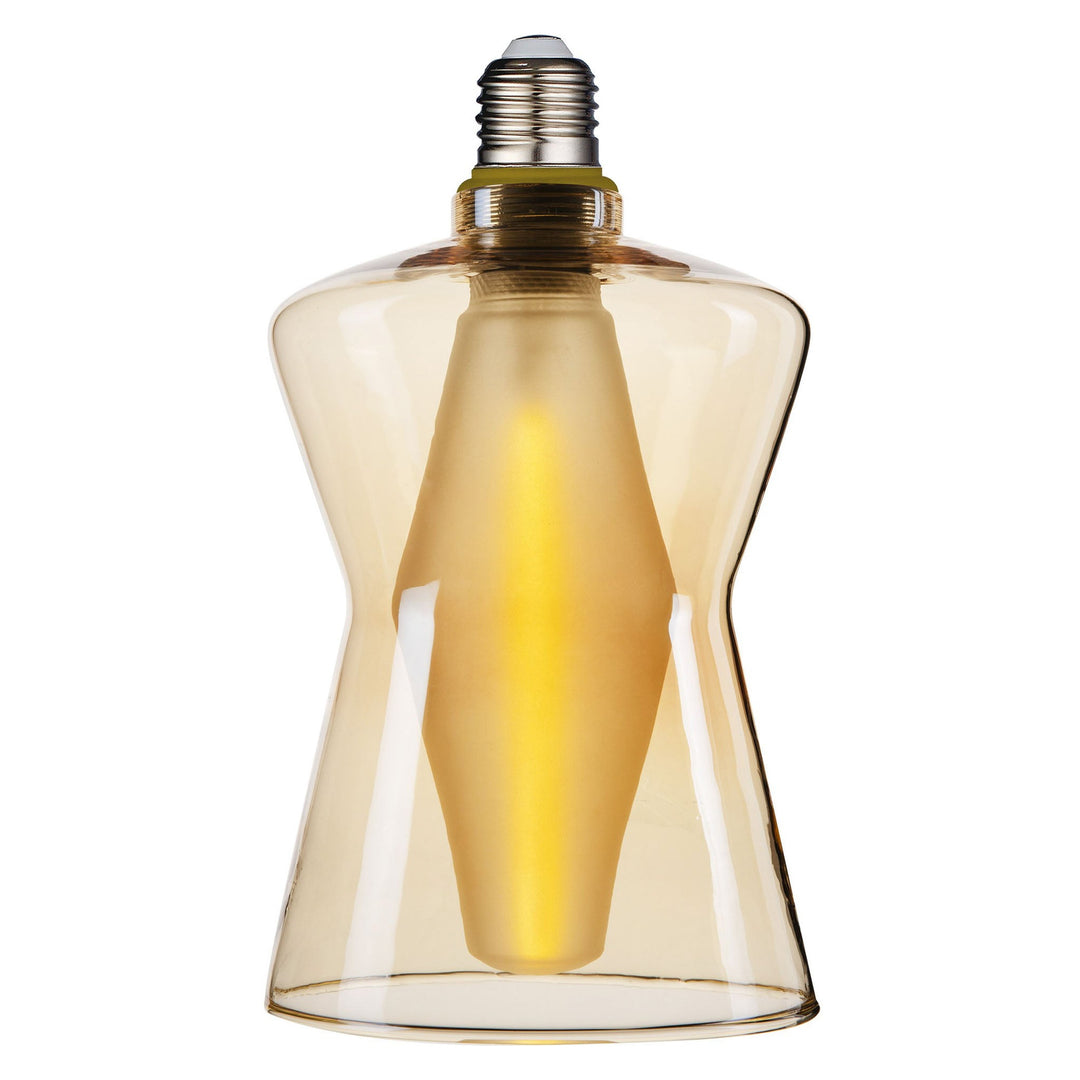 Nordlux Deco E27 Cone 15 Dimmable LED Light Bulb – Amber Finish with Warm White Light 2480042700