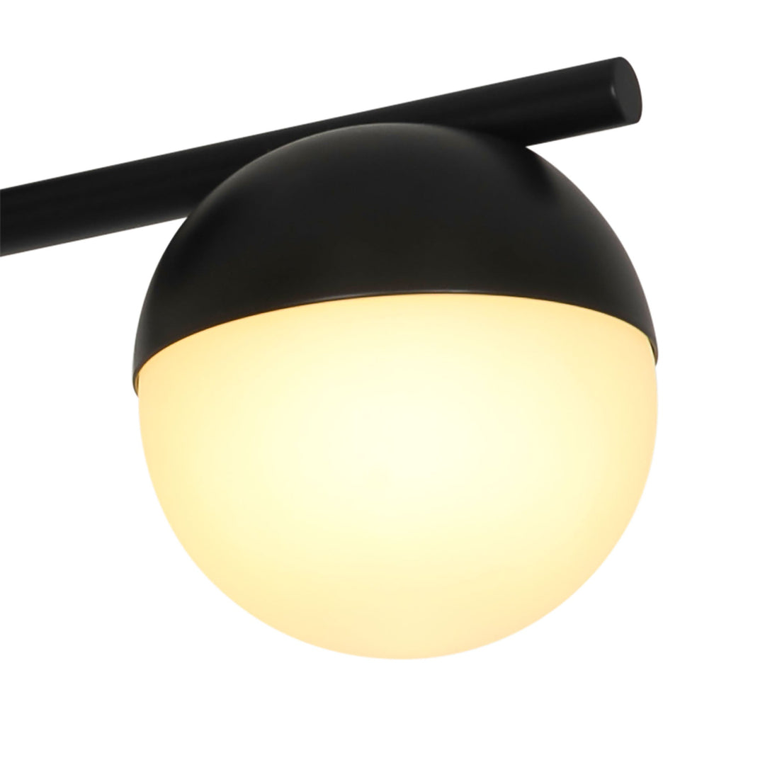 Nordlux Contina Ceiling Light – Adjustable Art Deco Design with Opal Glass Shades in Black 2512096003