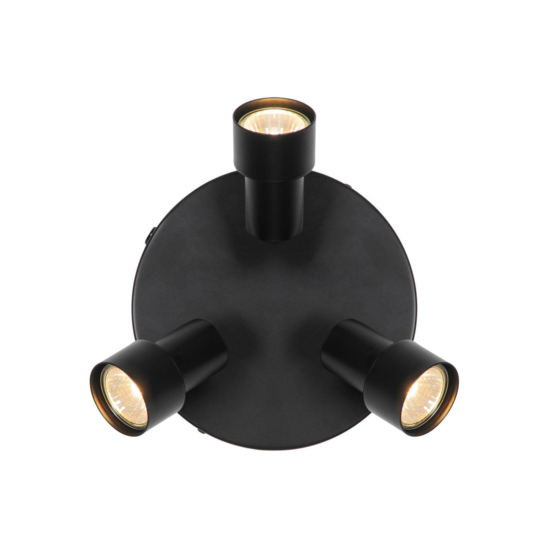 Nordlux Boston 3-Rondel Ceiling Light – Adjustable Minimalist Design in Black 2512370103