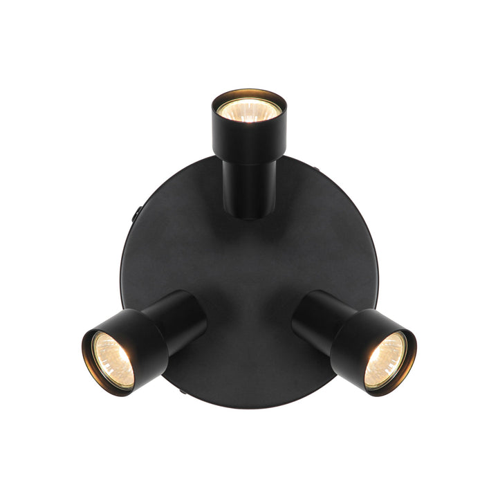 Nordlux Boston 3-Rondel Ceiling Light – Adjustable Minimalist Design in Black 2512370103