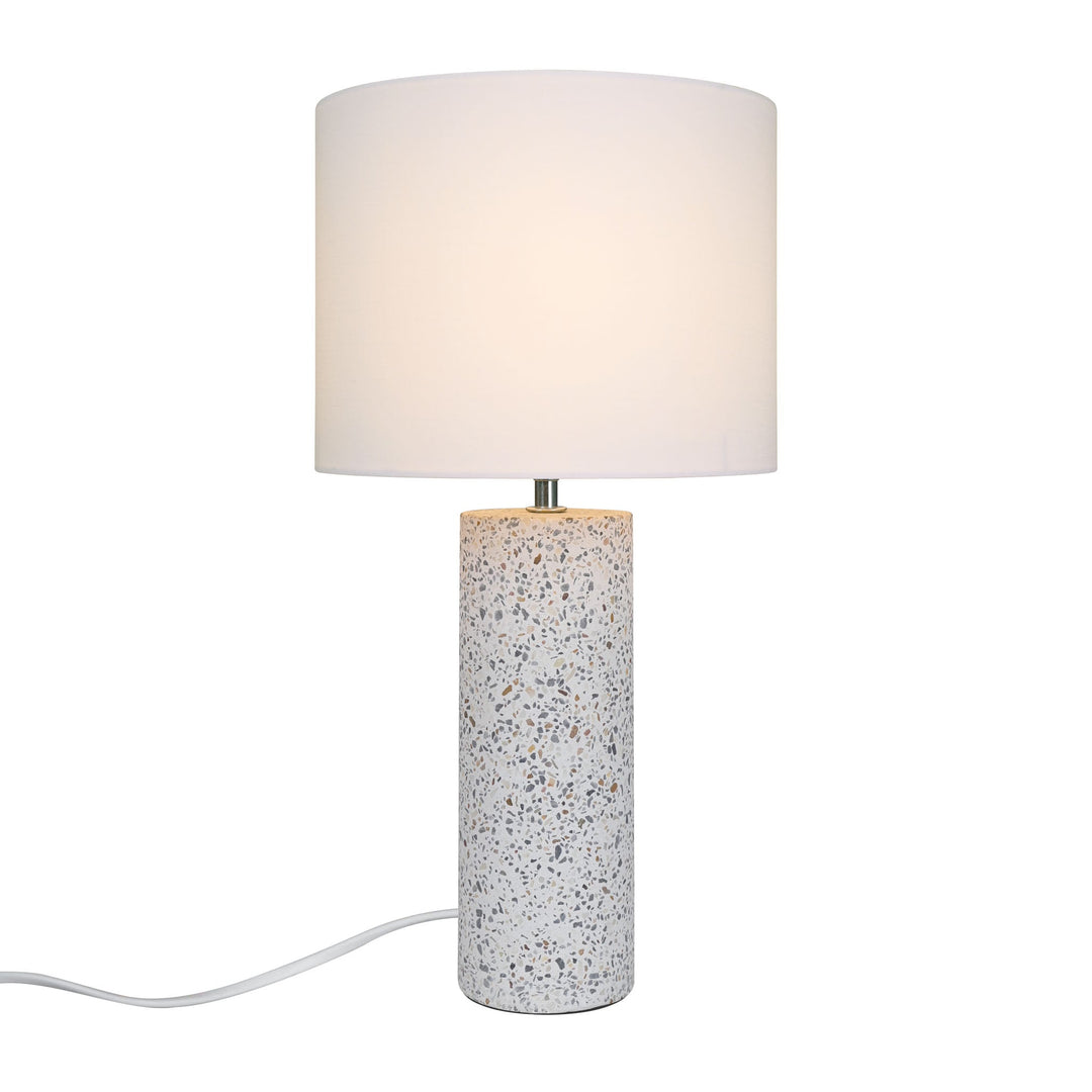 Nordlux Antiga Table Lamp – Modern Terrazzo and Fabric Design in White 2512625001