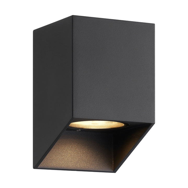 Nico Square Wall Light Black – Modern Outdoor Downlight | Prisma Lighting 2518451003