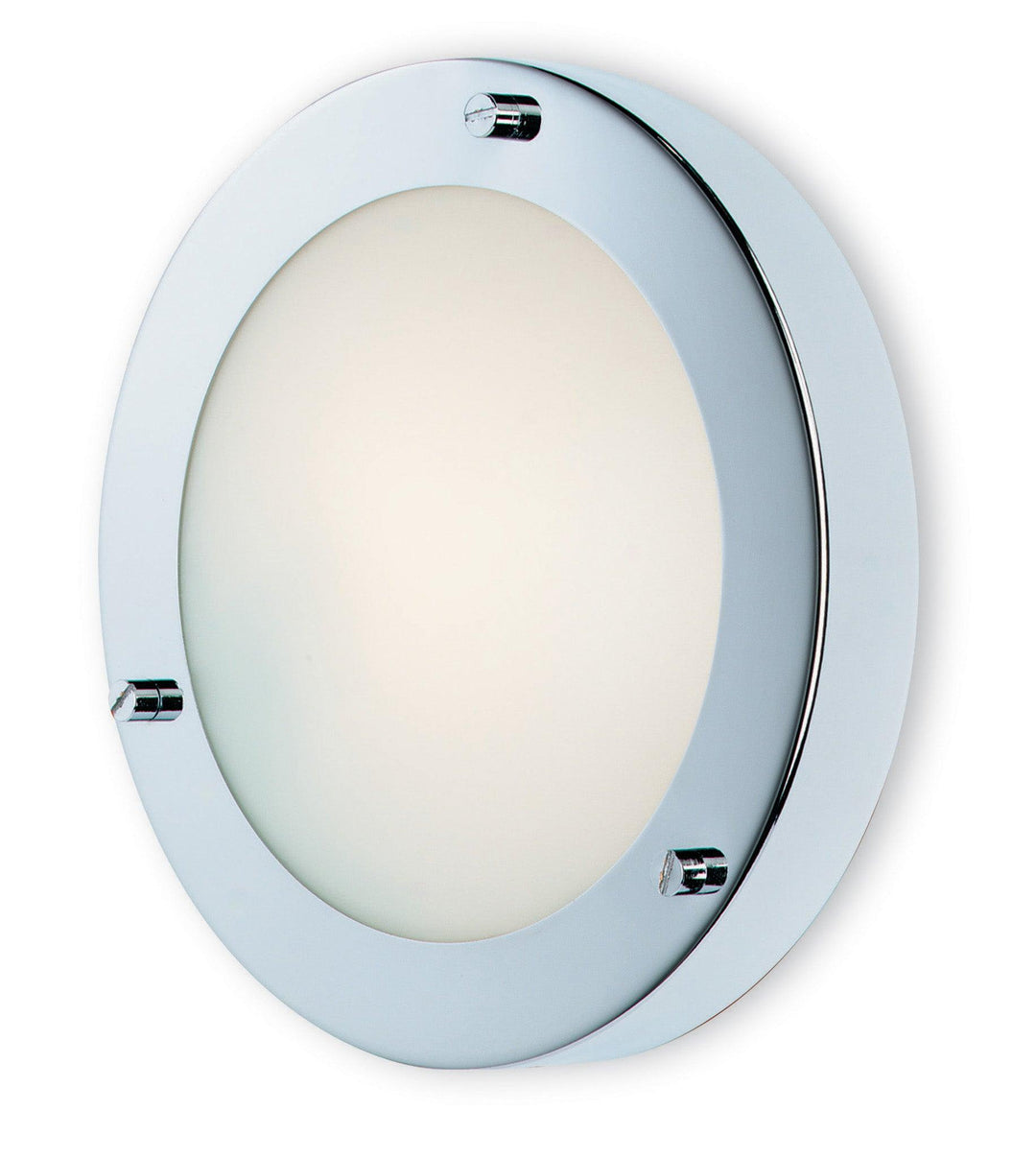 Rondo Wall / Flush Fitting Chrome with Opal Glass - Prisma Lighting