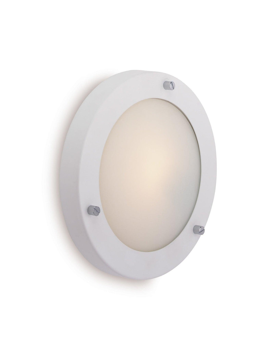 Rondo Wall / Flush Fitting Matt White with Opal Glass - Prisma Lighting