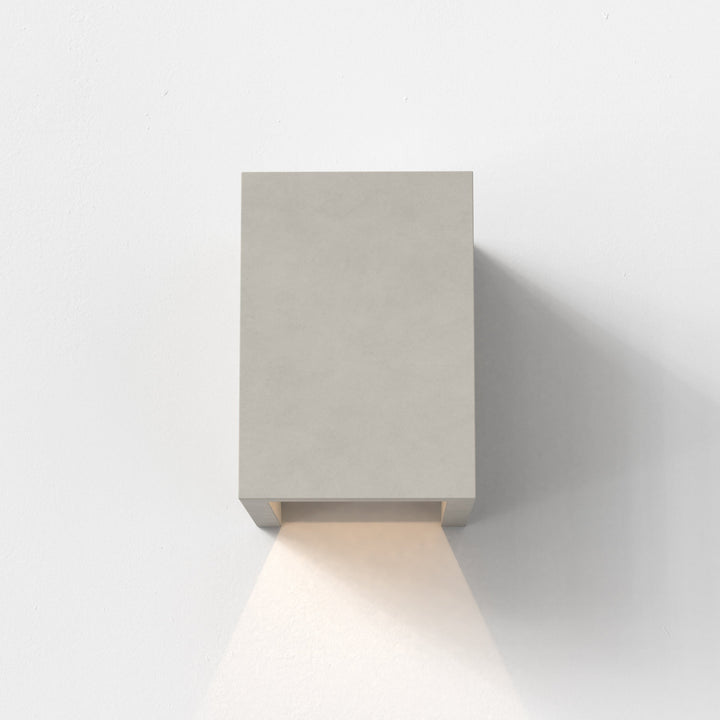 Astro Oslo 120 LED downlighting wall sconce in coastal concrete