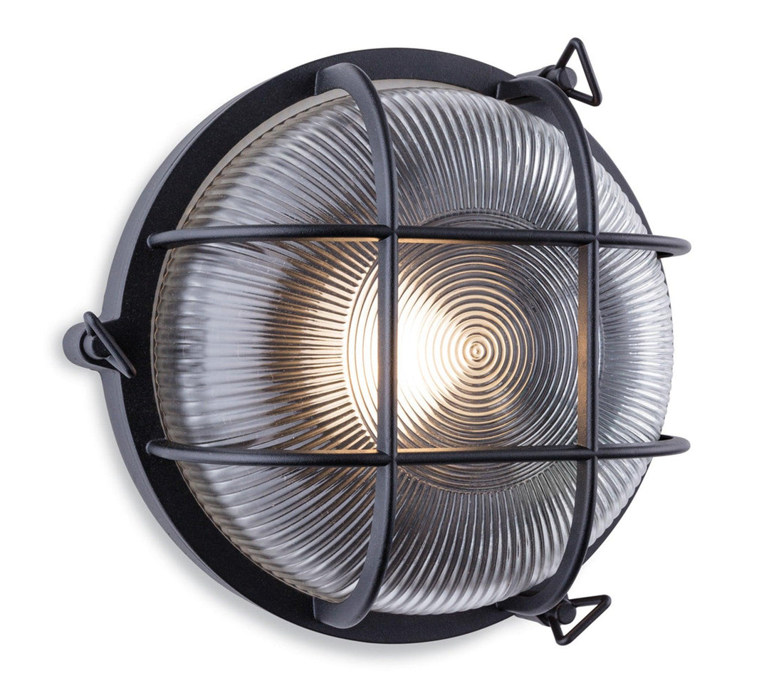 Turin Bulkhead - Round Black - Prisma Lighting