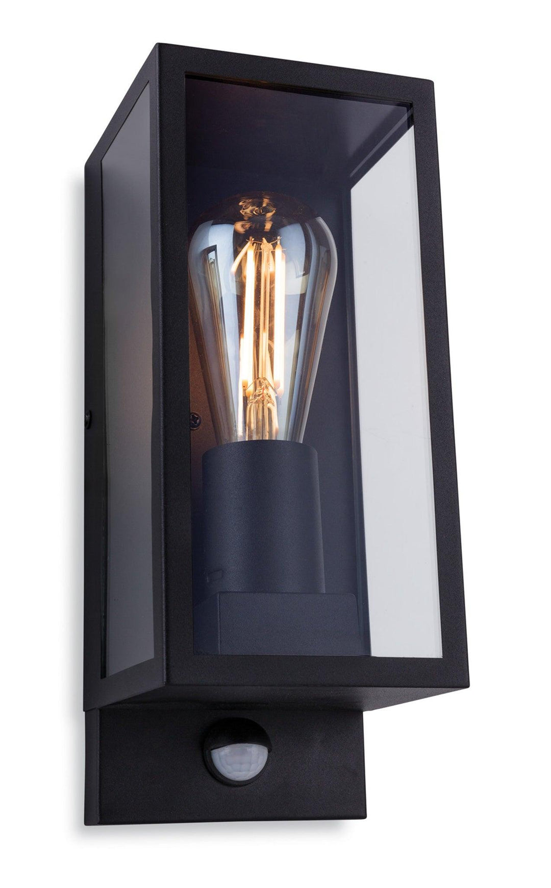 Dallas Wall Light with PIR Black - Prisma Lighting