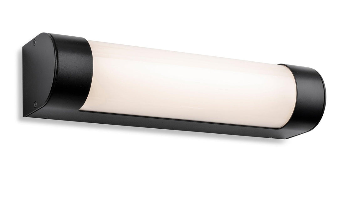 Lima LED Wall Light - 300mm Black with Opal Polycarb Diffuser - Prisma Lighting