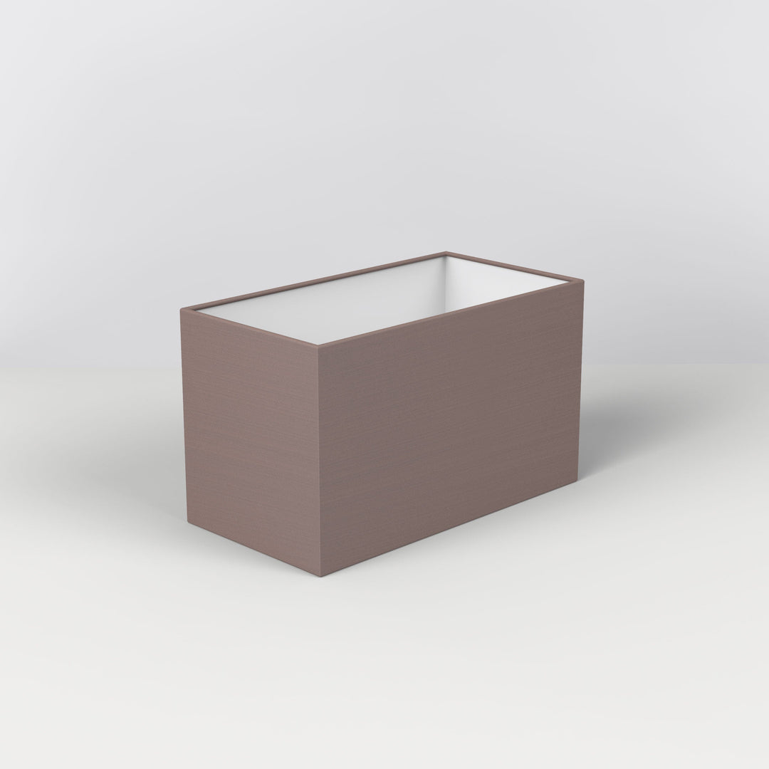 Oyster polycotton Rectangle 250 shade — soft neutral tone ready for custom lighting