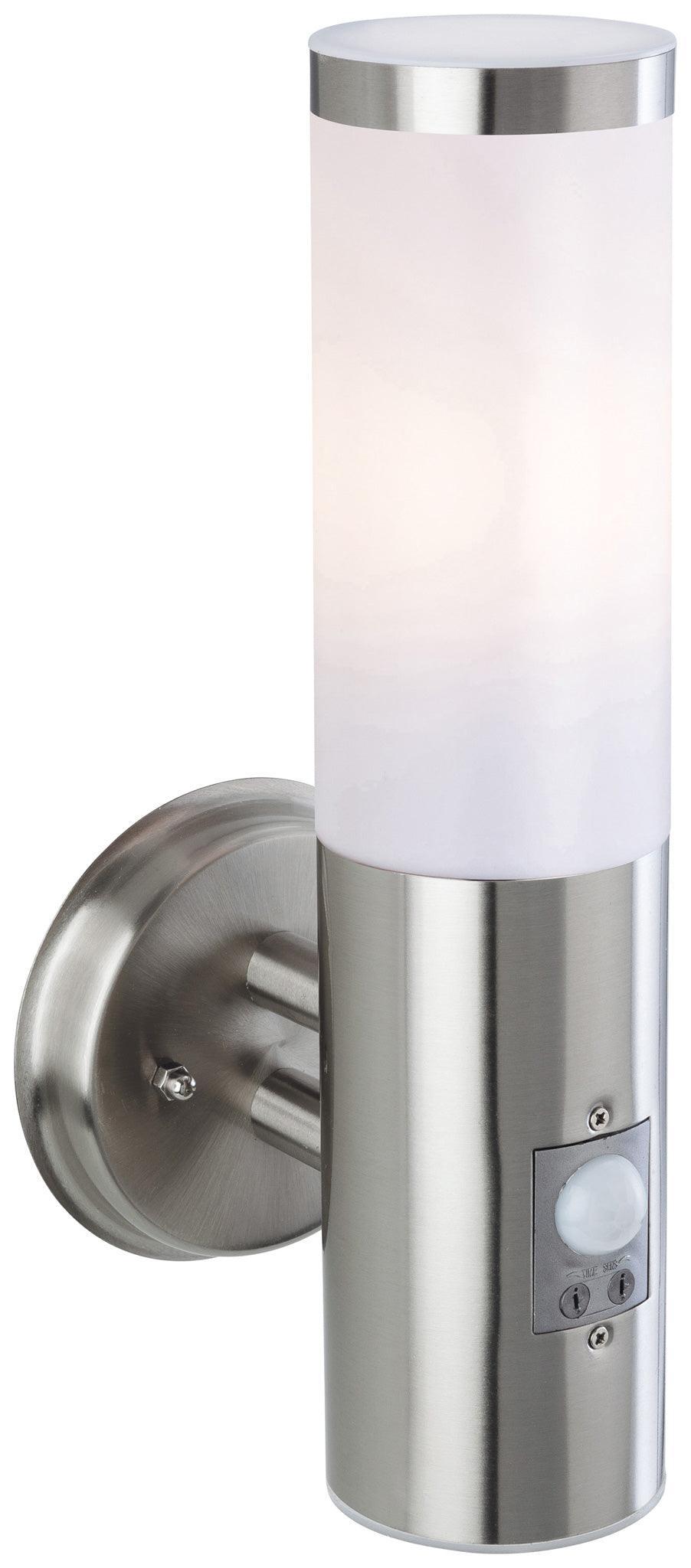 Plaza Wall Light with PIR Stainless Steel - Prisma Lighting