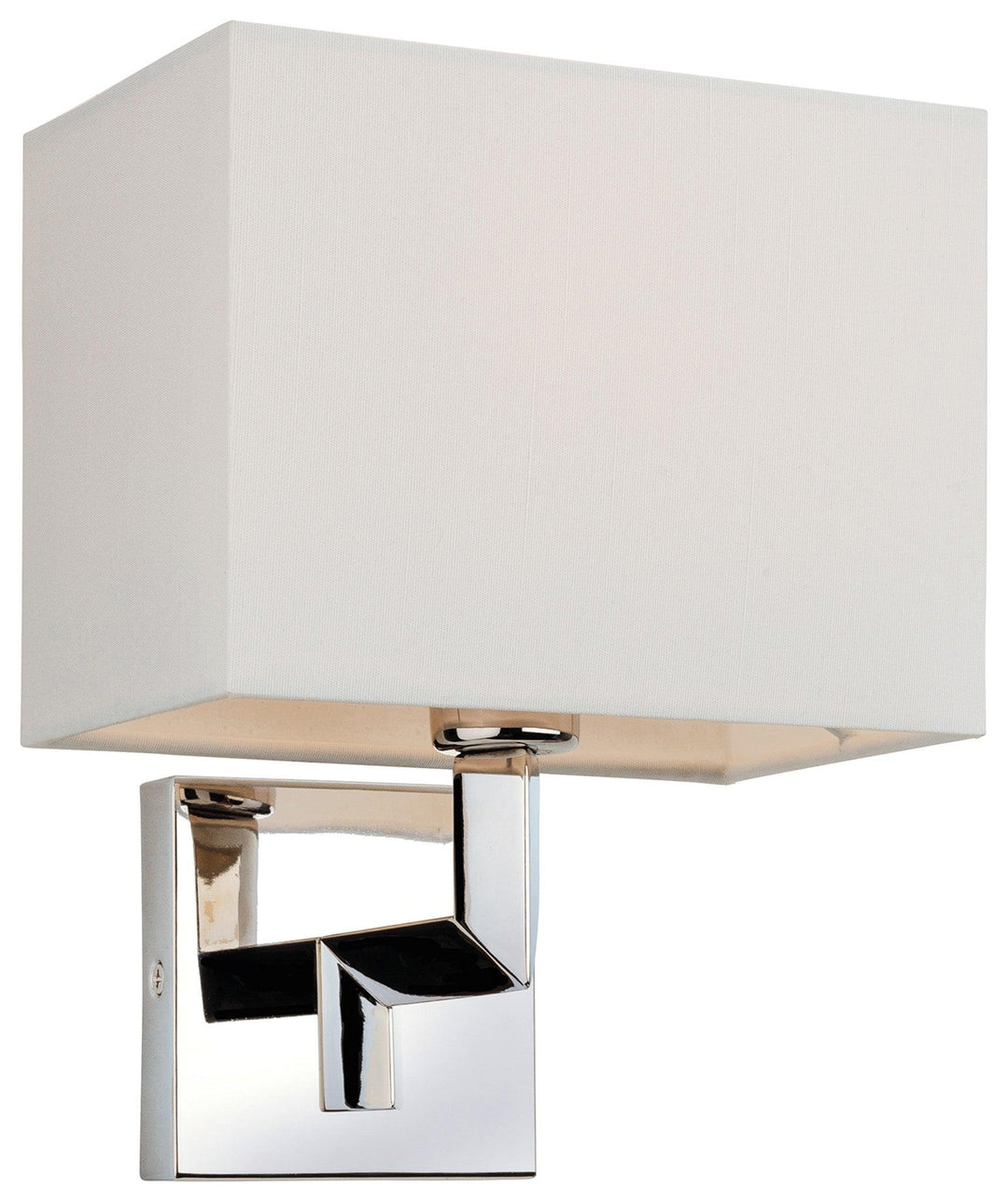 Lex Single Wall Polished Stainless Steel With Cream Shade - Prisma Lighting
