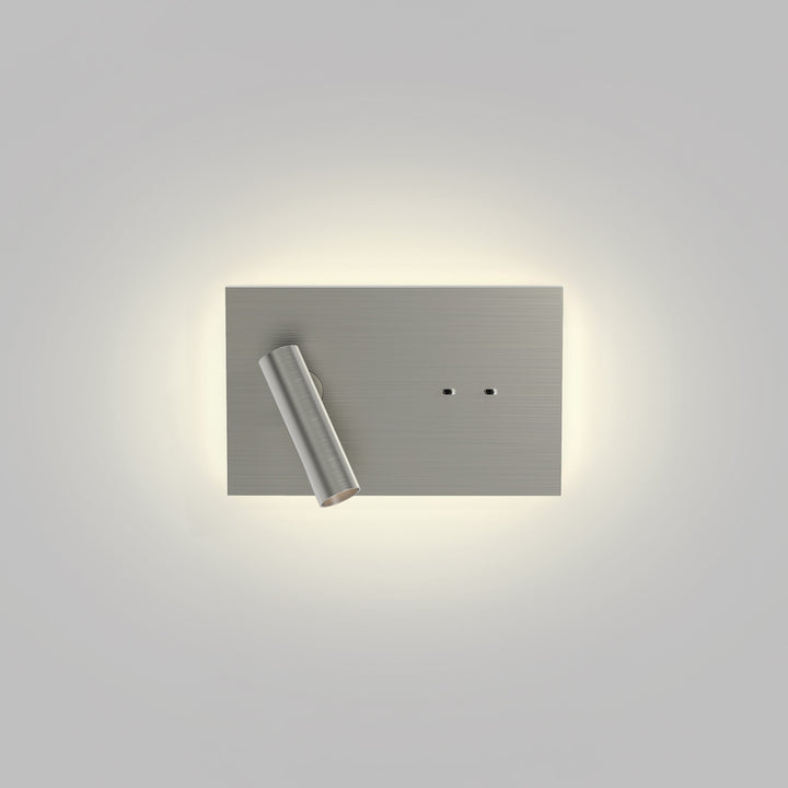 Astro Edge Reader Mini LED Wall Light in Matt Black, with adjustable spotlight and ambient light