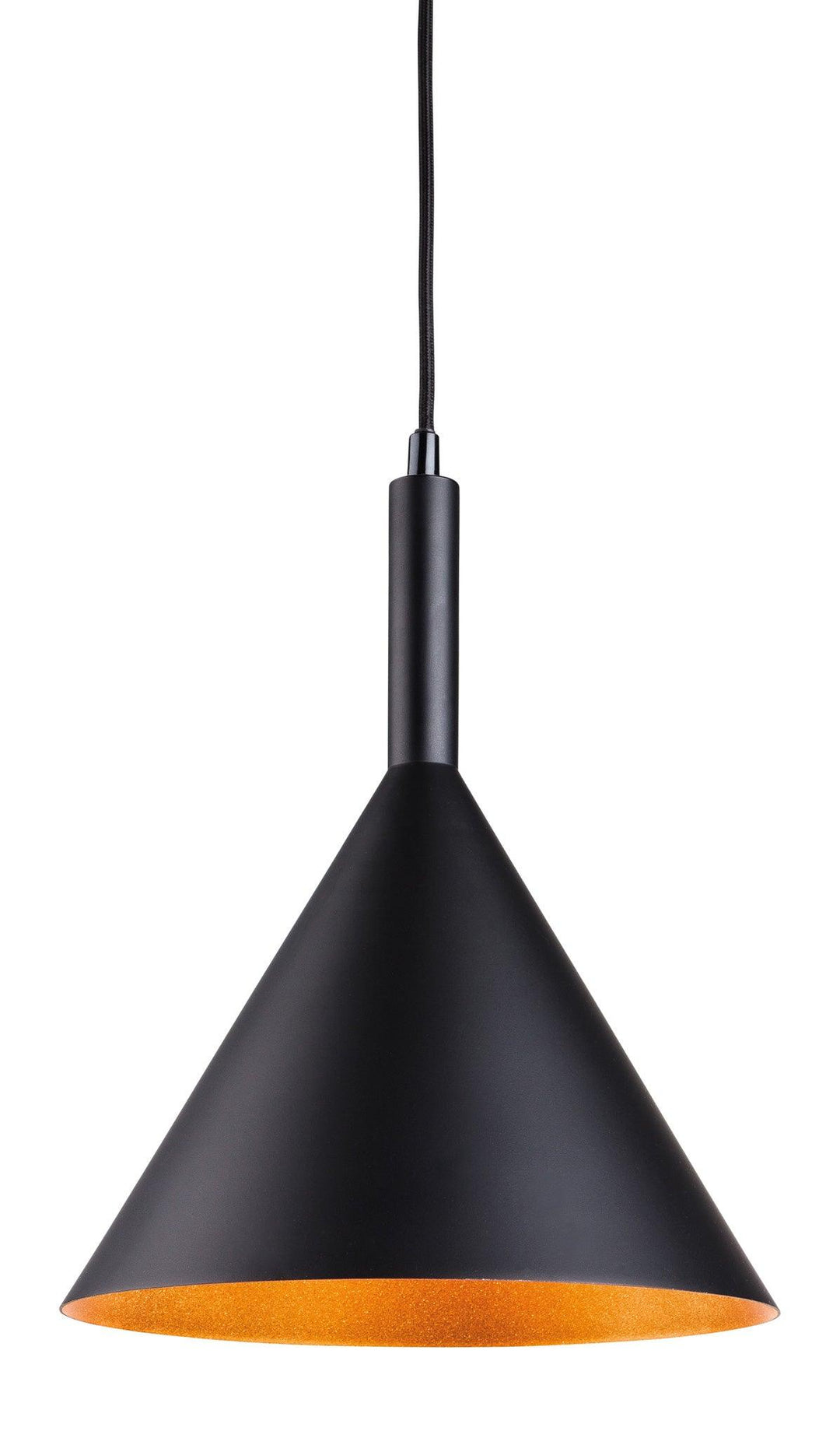 Everest Pendant Black with Gold Inside - Prisma Lighting