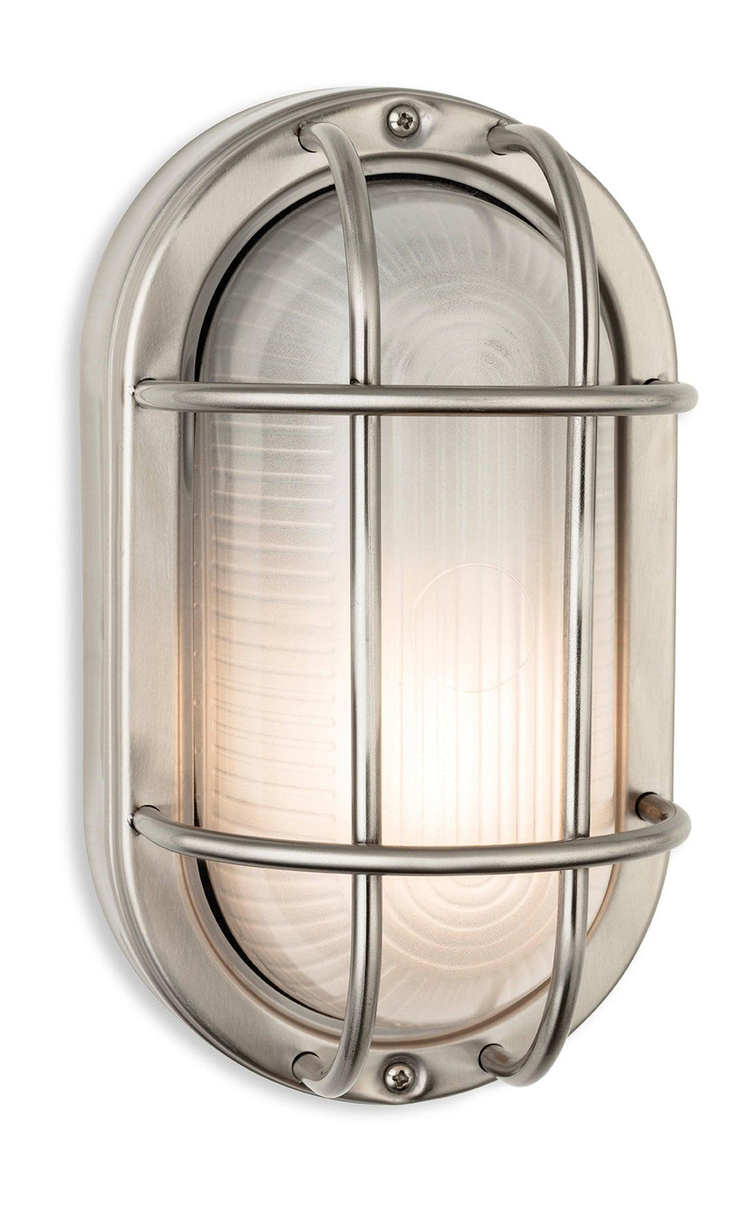 Lugo Bulkhead Stainless Steel with Frosted Glass - Prisma Lighting