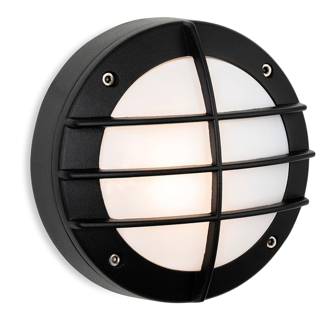 Nova Wall Light Black with White Polycarbonate Diffuser - Prisma Lighting
