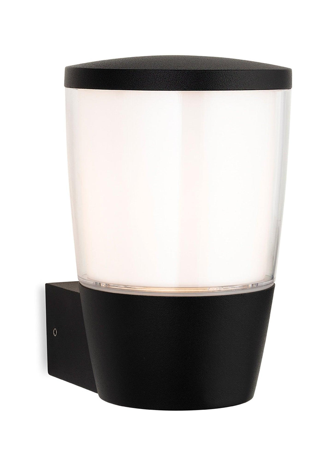 Forbes Wall Light Black with White Duplex Polycarbonate Diffuser - Prisma Lighting